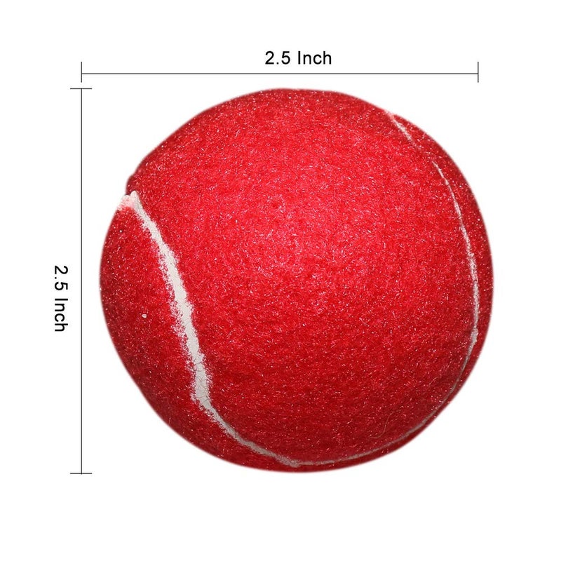 URBEST Tennis Balls, 12 Packs Training Tennis Balls Practice Balls for Novice Player, Pet Dog Playing Balls with Mesh Carry Bag (Red) - Image 2